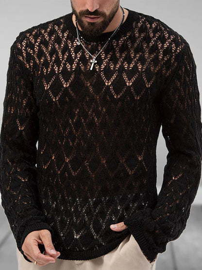 Lightweight Hollow Long Sleeve Sweater