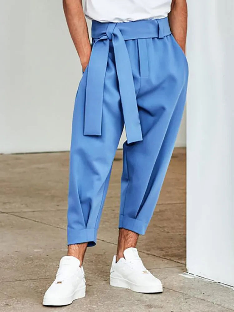 Solid Color Pocket Cropped Pants