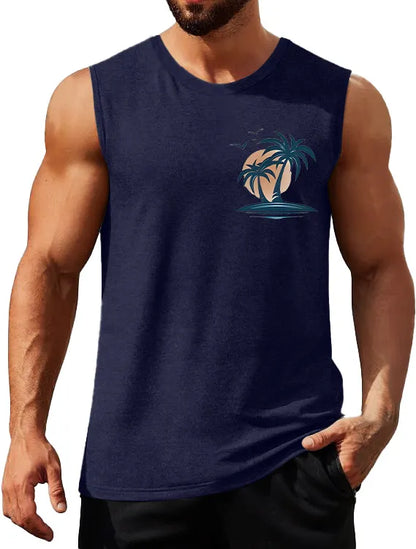 Coconut Sunset Fitness Sleeveless Tank Top