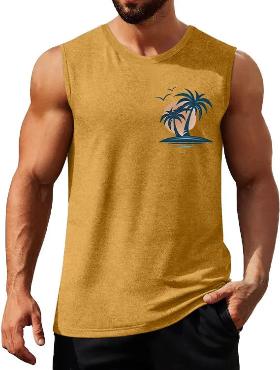 Coconut Sunset Fitness Sleeveless Tank Top