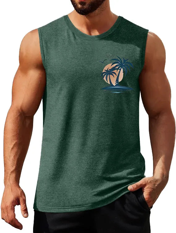 Coconut Sunset Fitness Sleeveless Tank Top