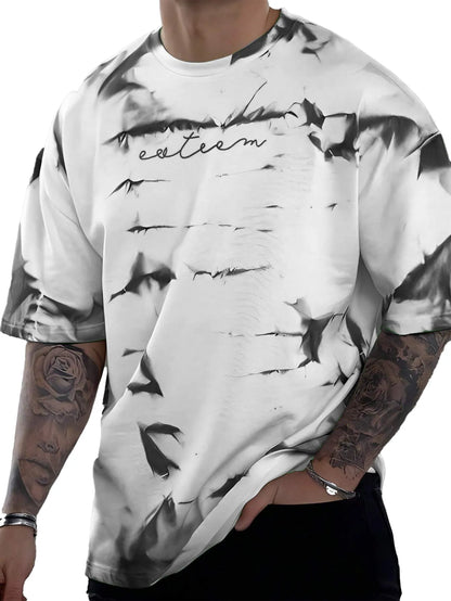 Tie-Dye Printed Short Sleeve T-Shirt