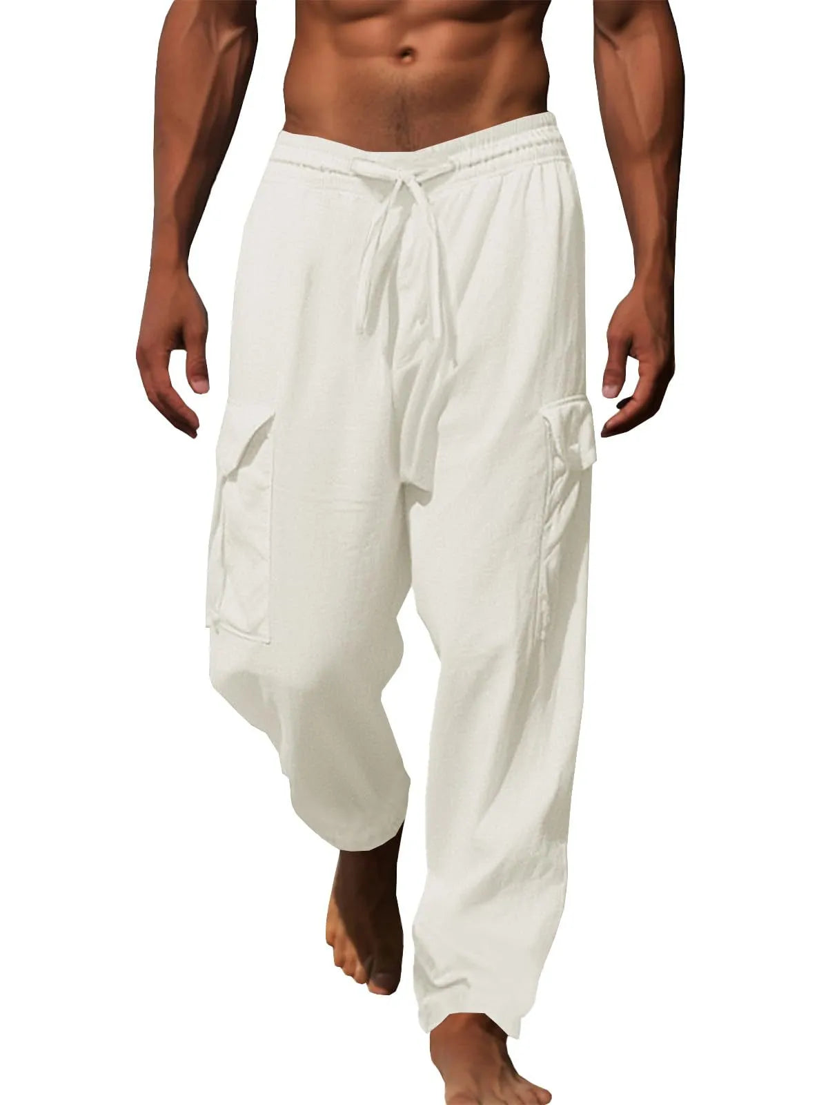 Multi-Pocket Drawstring Trousers