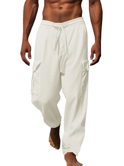 Multi-Pocket Drawstring Trousers