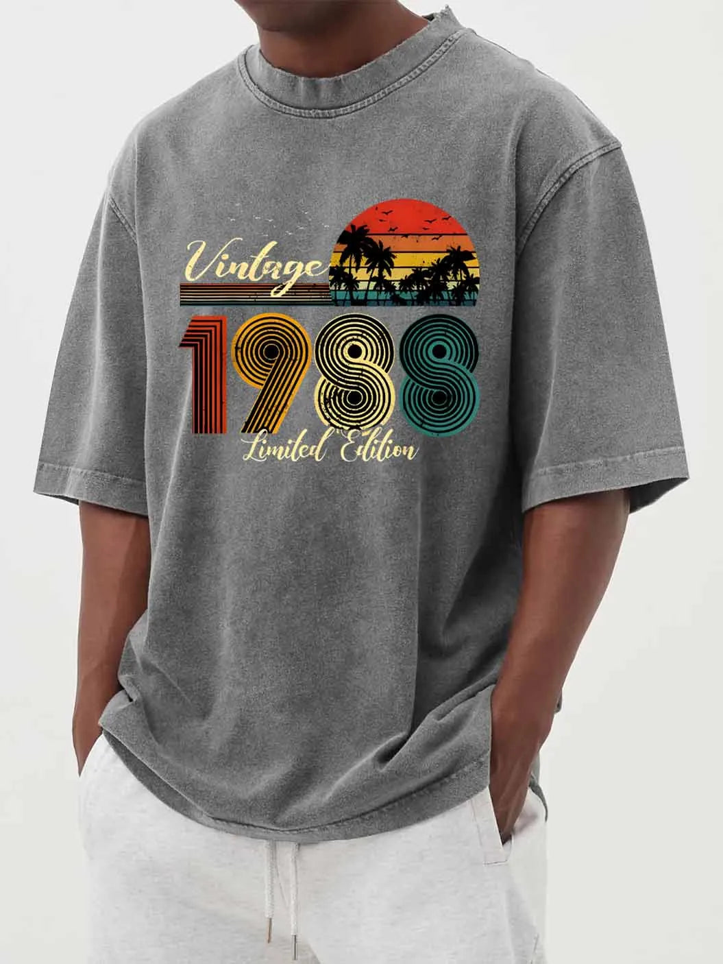 Vintage Hawaiian Print Short Sleeve T-Shirt
