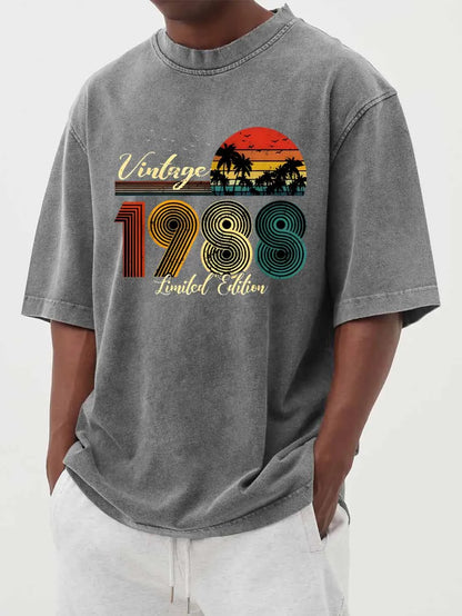 Vintage Hawaiian Print Short Sleeve T-Shirt