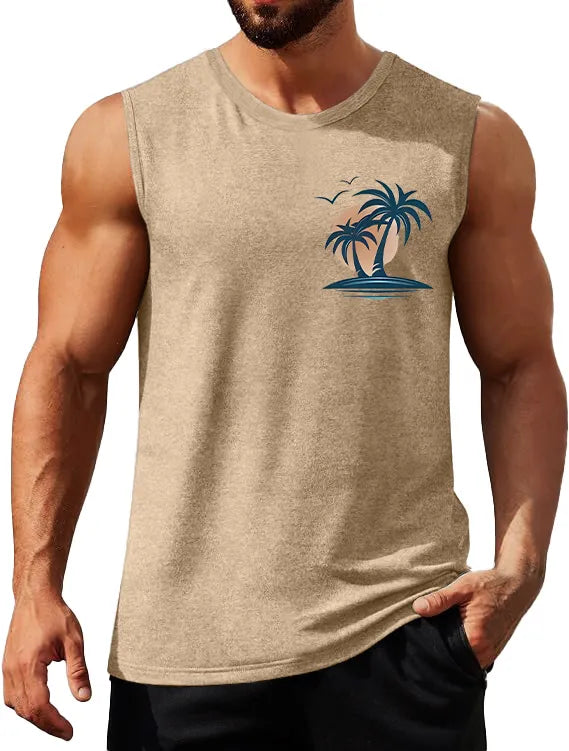 Coconut Sunset Fitness Sleeveless Tank Top