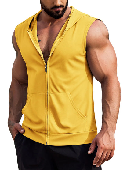 Sports Sleeveless Tank Top Hoodie