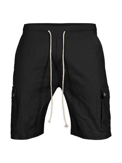 Multi-Pocket Cotton Shorts