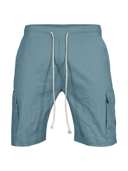 Multi-Pocket Cotton Shorts
